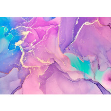 Rosa und goldener Marmor in einem luxuriösen Muster, ideal für eine stilvolle und feminine Einrichtung.