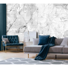 Eine luxuriöse Marmortapete mit Industriemotiv, perfekt für ein Wohnzimmer.