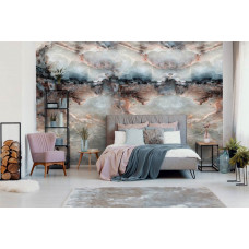 Eine klassische Marmor-Fototapete in einem anspruchsvollen Design, ideal für ein Schlafzimmer.