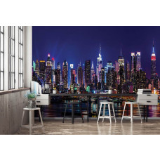 Eine Fototapete von New York mit der Stadt in Amerika für das Büro.