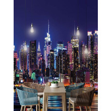 Eine Fototapete von New York mit der Stadt in Amerika für die Küche.