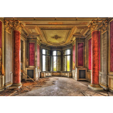 Fototapete eines alten Gebäudes im urbanen industriellen Stil, verwittert und robust.