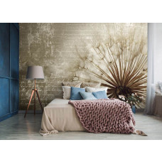 Fototapete Löwenzahn im Schlafzimmer.