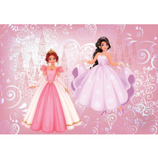 Fototapete von einem Prinzessinnenball, Märchenschloss mit tanzenden Prinzessinnen.