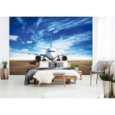 Flugzeug-Fototapete für das Schlafzimmer.