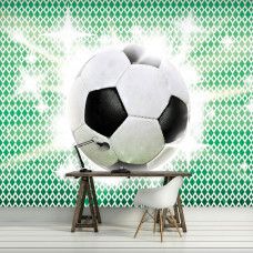 Eine Fußball-Fototapete für Jugendliche und Kinder im Büro.