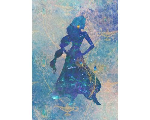 Jasmin Silhouette Fototapete für ein zartes und anspruchsvolles Kinderzimmer entworfen.