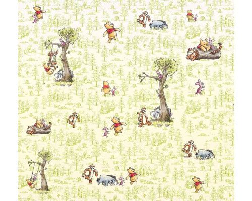 Winnie Puuh und seine Freunde Fototapete, perfekt für ein fröhliches, kinderfreundliches Zimmer.