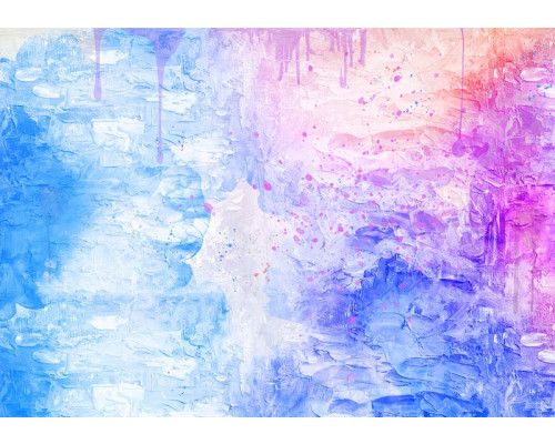 Abstrakte Fototapete mit blauer Malerei, modern und anspruchsvoll.