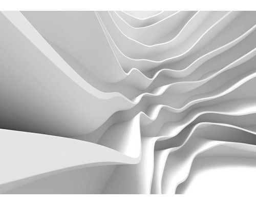 Fototapete mit abstrakter Architektur in Weiß.