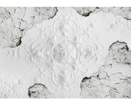 Vintage Schmetterling Malerei auf Fototapete, bunt und künstlerisch.