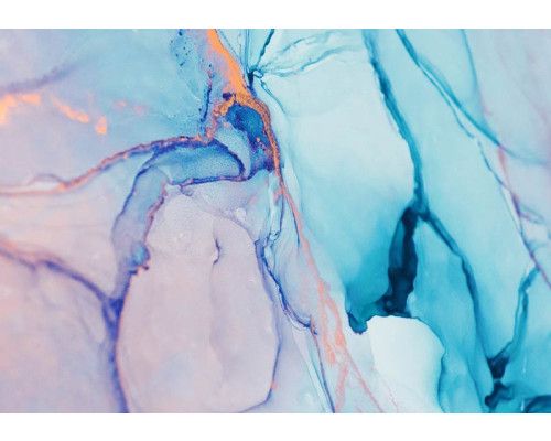 Fototapete mit abstrakten blauen Marmoreffekten für einen luxuriösen Look.