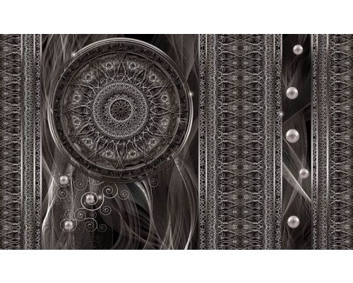 Fototapete eines Traumfängers im abstrakten Mandala-Stil, mit einem mystischen Gefühl.