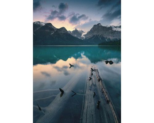 Fototapete vom Emerald Lake im Yoho National Park mit atemberaubender Aussicht auf den See.