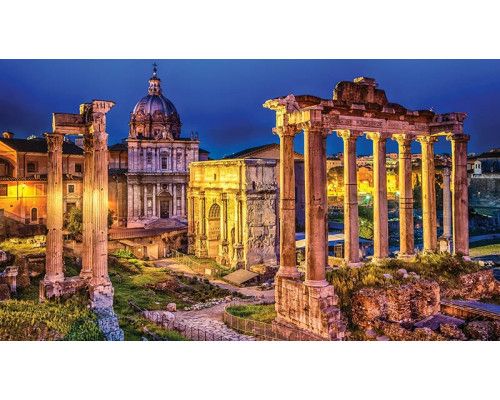 Fototapete des Forum Romanum in Rom, historisch und kulturell.