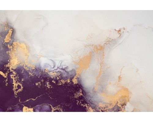 Fototapete aus farbigem Marmor mit goldenen Details, ein abstraktes Design, das Luxus und Raffinesse ausstrahlt.