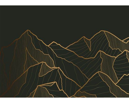 Fototapete Goldene Berge