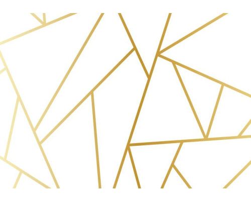 Fototapete mit goldenen geometrischen Linien und Formen, abstrakte Kunst.