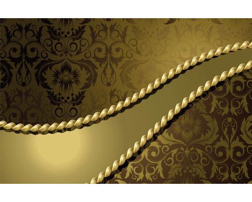 Goldene Ornamente Fototapete, mit einem modernen und luxuriösen Look, perfekt für ein anspruchsvolles Zimmer.