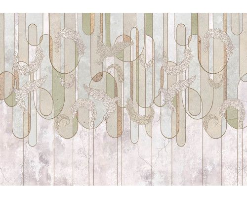 Fototapete mit Marmor- und Goldverzierungen, mit einer subtilen Steinstruktur, die ihr ein schickes Aussehen verleiht.