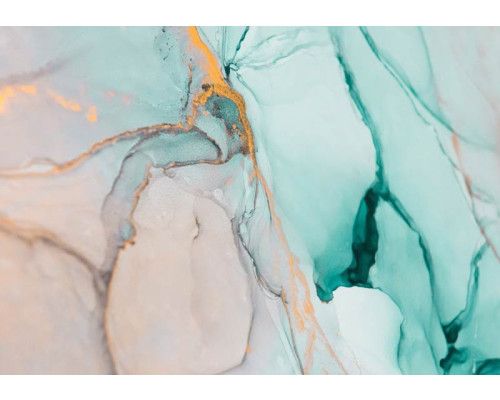 Abstrakte Fototapete mit Marmormuster in Blau, künstlerisch und stilvoll.