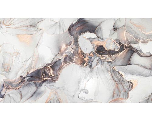 Fototapete aus Marmor mit goldenen Akzenten in einem abstrakten und industriellen Stil, mit Grautönen als Basis.