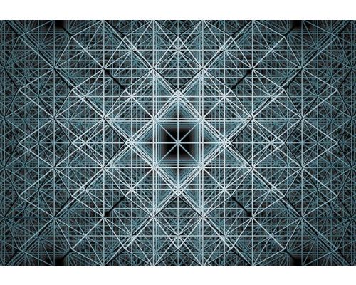 Matrix Abstraktion Fototapete mit futuristischen Mustern und komplexen Linien, perfekt für einen modernen Raum.