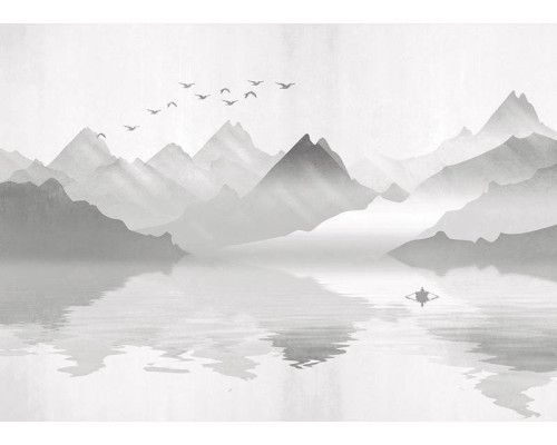 Fototapete Neblige Berge