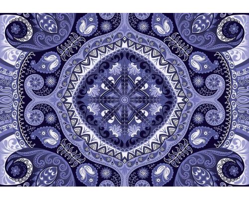 Lila Mosaikmuster, abstrakte Fototapete mit einem künstlerischen und modernen Look.