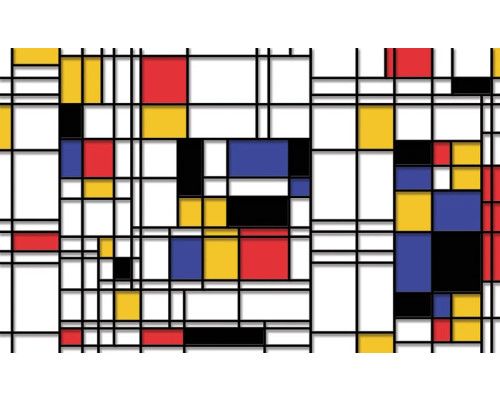 Fototapete von Piet Mondrian Zusammensetzung, in einer künstlerischen Malerei Stil.
