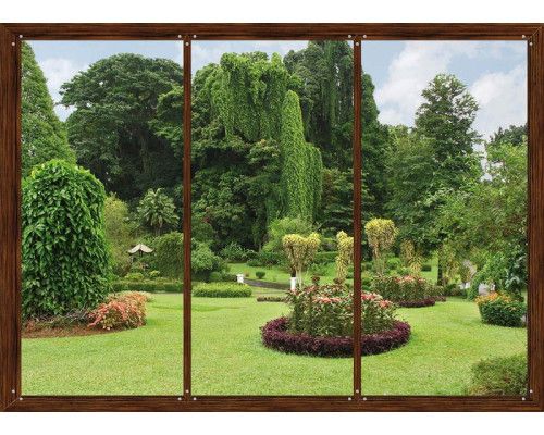 Fototapete Fensteransicht des Botanischen Gartens