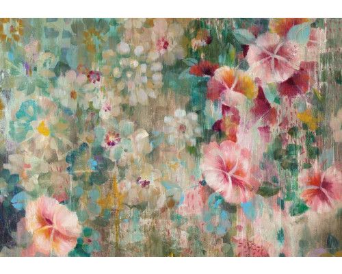 Malerische Blumenpracht, kunstvoll dargestellt auf dieser detaillierten Fototapete.