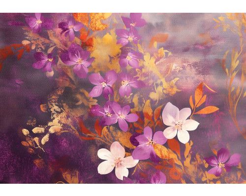 Fotobehang met een zee van zachtroze rozen in volle bloei.