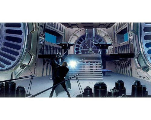 Star Wars duell throneroom Fototapete mit der berühmten Schlachtszene.