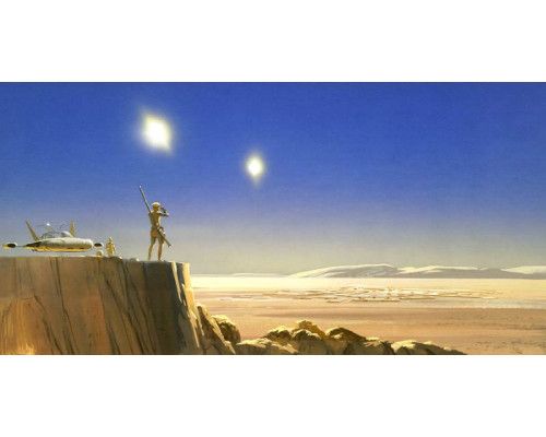 Mos Eisley Edge Star Wars Fototapete mit einer ikonischen Ansicht von Mos Eisley.