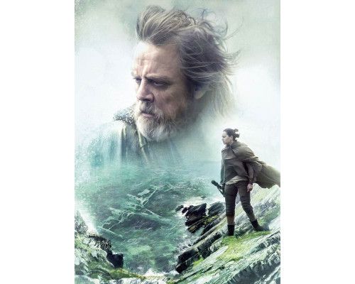 Fototapete von Star Wars: Die letzten Jedi mit einer epischen Weltraumschlachtszene.