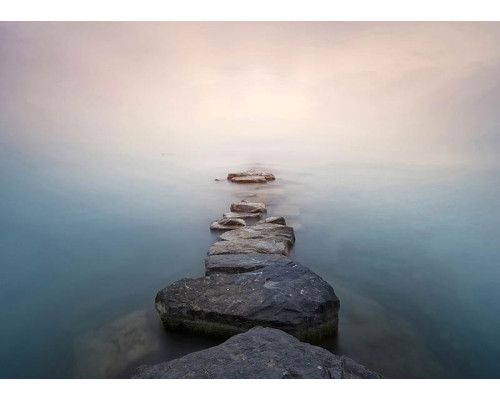 Fototapete Steinweg im Wasser