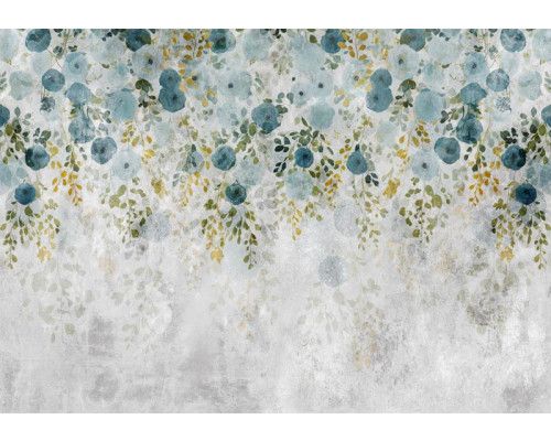 Fototapete Stilvolle Hängepflanzen vor hartem Beton