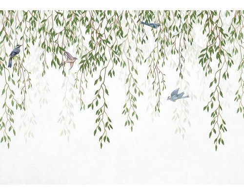 Fototapete Zweige mit Blättern