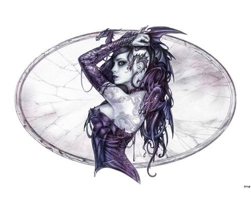 Fototapete 'Tainted woman', künstlerisch und detailliert.