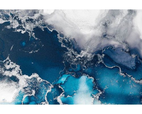 Fototapete aus türkisfarbenem Marmor, abstrakt dargestellt mit faszinierenden Mustern und künstlerischen Linien.