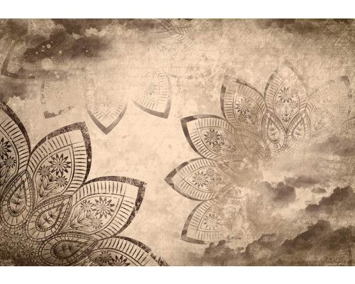 Fototapete eines Vintage-Mandalas, mit einem klassischen und böhmischen Look.