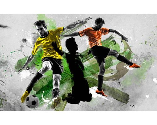 Fußballhelden im extragroßen Format, perfekt für ein Kinderzimmer mit einer Leidenschaft für Sport.