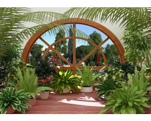 Fototapete Innengarten 3D