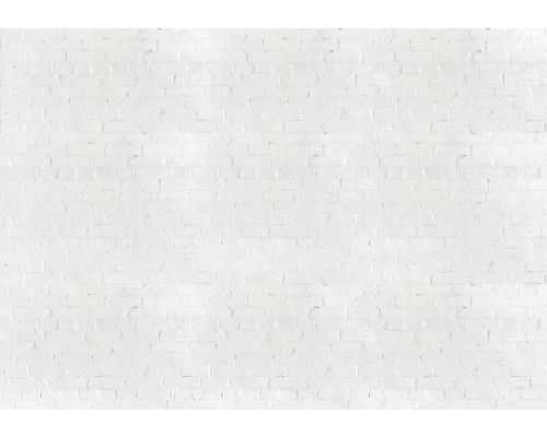 Weiße Ziegelwand auf einer Fototapete im Industrie-Look.