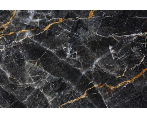 Fototapete einer stilvollen schwarzen Marmorwand mit dezenten weißen Adern, die ein elegantes und luxuriöses Aussehen verleiht.