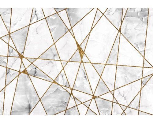 Luxuriöse Marmormuster mit goldenen Akzenten, gemischt mit industriellen Details für ein modernes Design.
