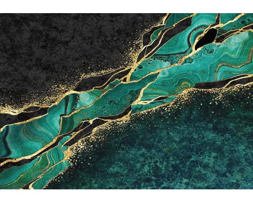 Gold und Pastellfarben vereinen sich in dieser Marmor-Fototapete zu einem farbenfrohen und einzigartigen Design.