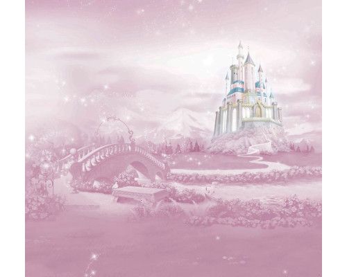 Prinzessinnen Schloss Fototapete, mit einem majestätischen Schloss, perfekt für ein märchenhaftes Zimmer.