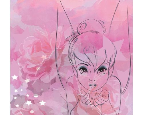 Tinkerbell Disney Fototapete, perfekt für ein märchenhaftes Kinderzimmer.